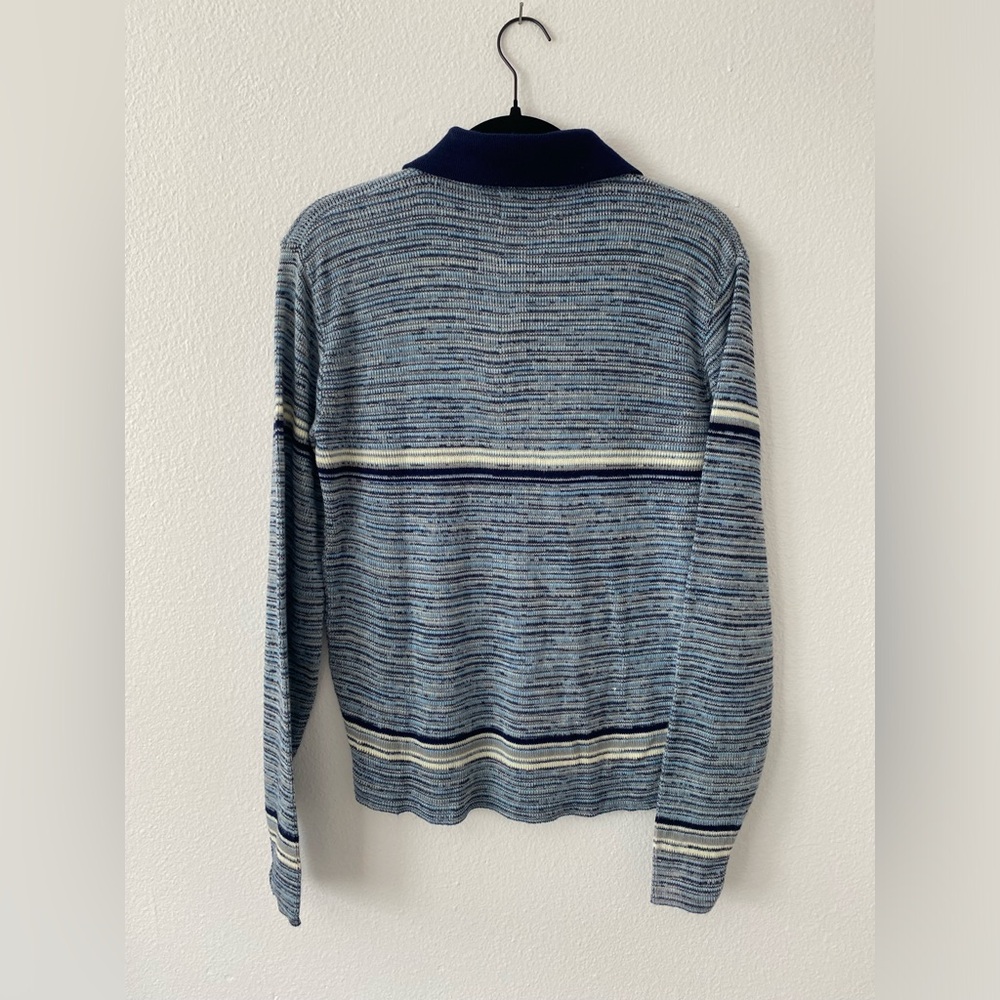 Sears Jeans Joint Long Sleeve Knit Polo - Picture 2 of 4